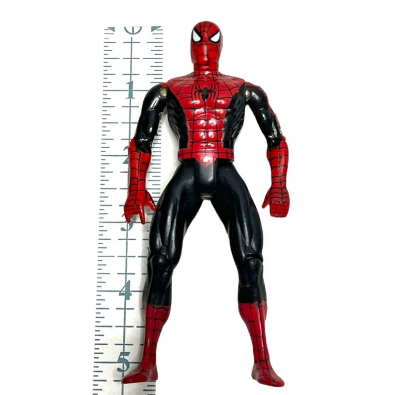 Vintage 1994 Marvel Black & Red SPIDERMAN 5" Action Figure Toy Biz Articulated image 3