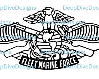 Fleet Marine Forces Pin SVG-fil