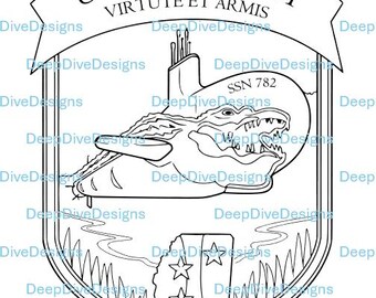 Escudo del USS Mississippi SSN-782 (archivo .svg)
