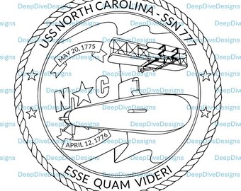 Escudo del USS North Carolina SSN-777 (archivo .svg)