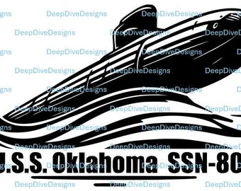 Logotipo del USS Oklahoma SSN-802 (archivo .svg)