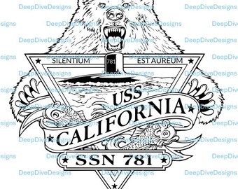 Escudo del USS California SSN-781 (archivo .svg)