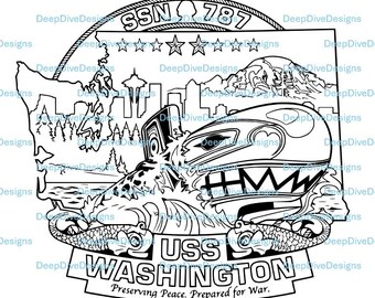 Escudo del USS Washington SSN-787 (archivo .svg)