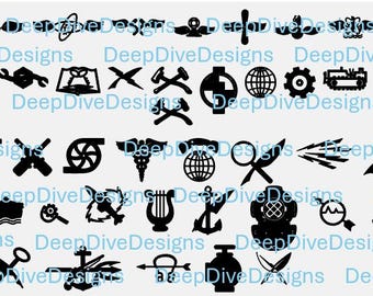 Paquete de insignias de clasificación para alistados de la Marina de los EE. UU. (SVG)