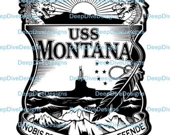 Escudo del USS Montana SSN-794 (archivo .svg)