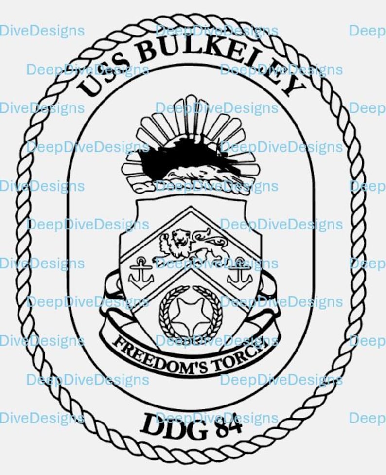 USS Bulkeley DDG-84 Crest .svg File - Etsy