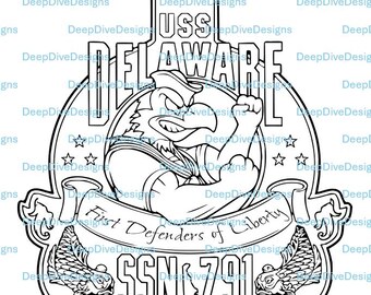 Escudo del USS Delaware SSN-791 (archivo .svg)