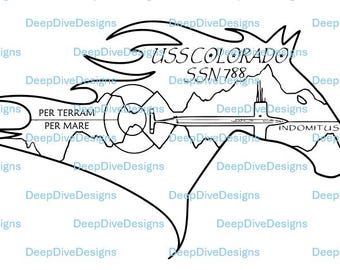 Escudo del USS Colorado SSN-788 (archivo .svg)