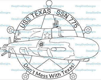 Escudo del USS Texas SSN-775 (archivo .svg)