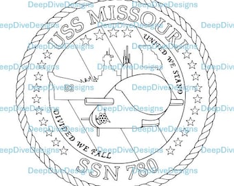 Escudo del USS Missouri SSN-780 (archivo .svg)