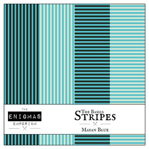 Stripe A4 Paper - Mayan Blue