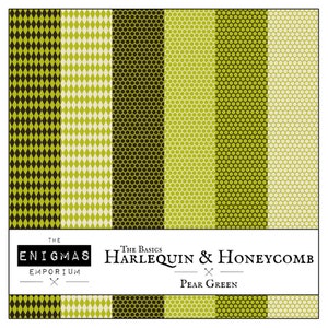 Harlequin and Honeycomb A4 Papers - Pear Green