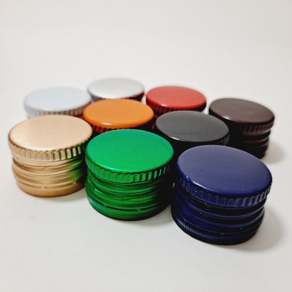 Metal Screw Caps For Glass Bottles - Twist-On Lids 28mm, Home Brew