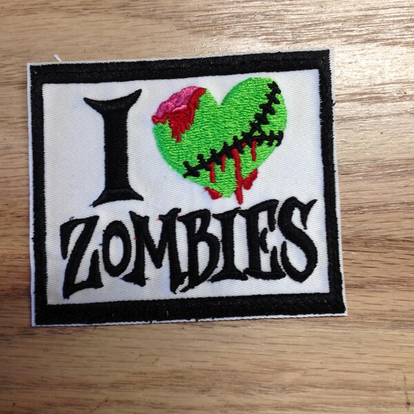 I Heart Zombies Brains Patch