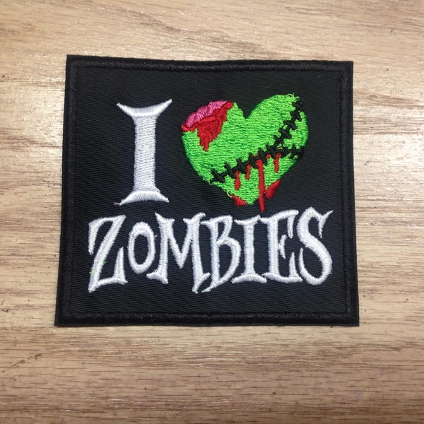 I Heart Zombies Brains Patch