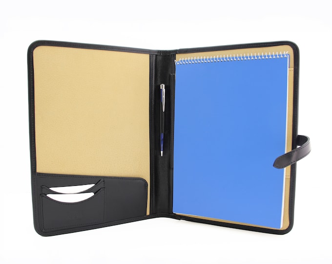 Leather Portfolio  , Leather Folio A4, Personalized  document bag, Business legal pad holder, Leather folder a4, Gift for men or women