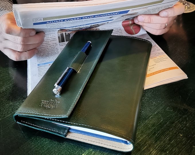 Leather Portfolio / A5 Leather Notebook Cover