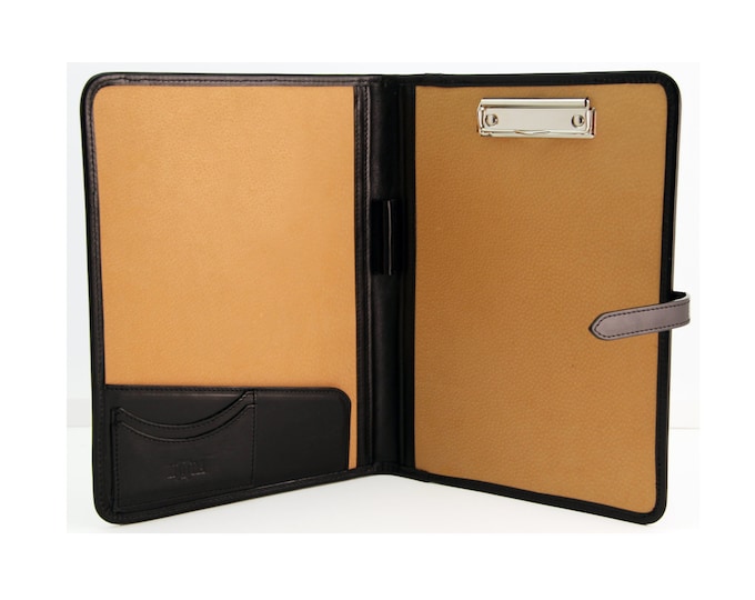 Leather clipboard a4  black, Writing case a4, Luxury portfolio