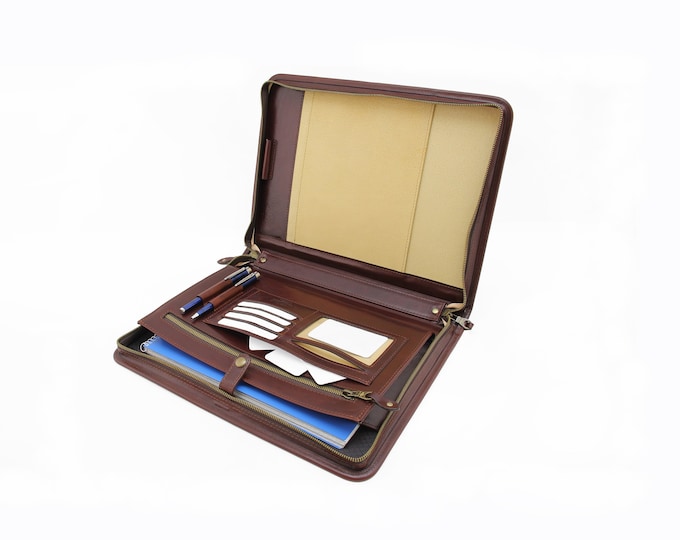 Leather notepad case, Executive notebook holder, iPad case, Business portfolio, iPad pro portfolio case, Office notebook organizer