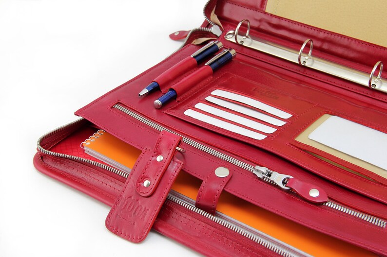 Zip Portfolio / Case Ring Binder / Zippered Binder Pockets / Etsy