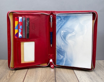 Personalised Leather Journal A5, Notebook Traveler's Journal, Leather portfolio a5, Business folio a5, Professional notepad case