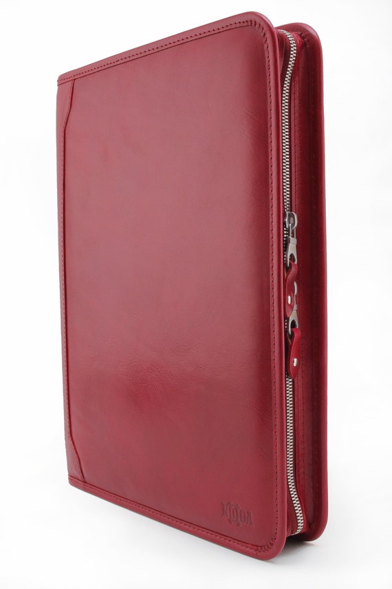 Wason A4 PU Lederen Documentenmap Portfolio Organizer met Schrijfblok en Verwijderbaar Klembord Ideaal voor Kantoor School en Reizen Professionele Map voor Documenten en Notities(Bruin