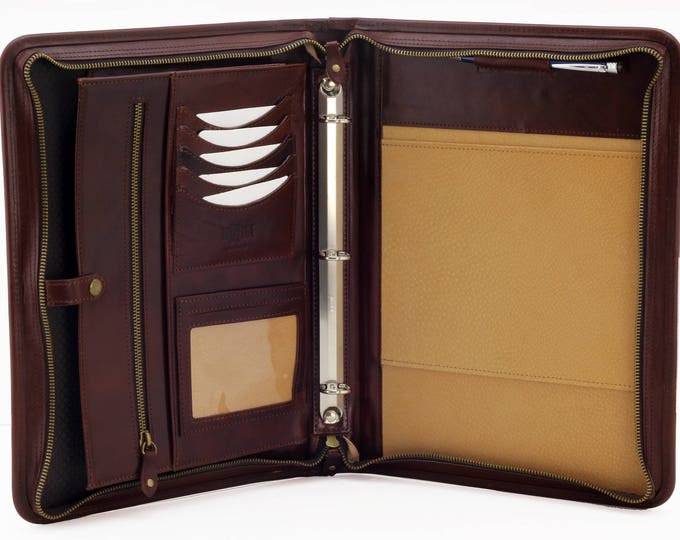 Italian Leather portfolio, Leather folio, Padfolio, Leather Folder, Leather binder, Leather conference folder, Leather portfolio Personalize