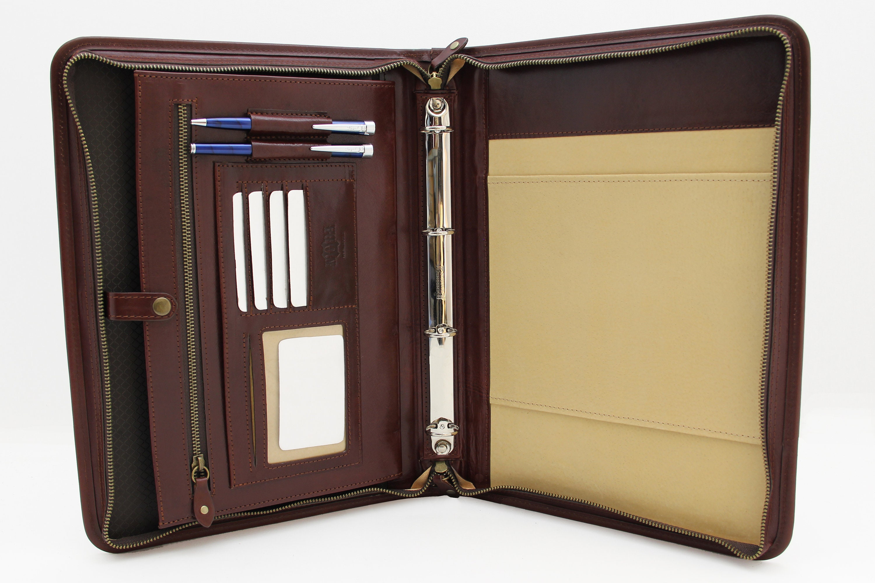 Leather Organizer Leather Document Folder Leather Portfolio 