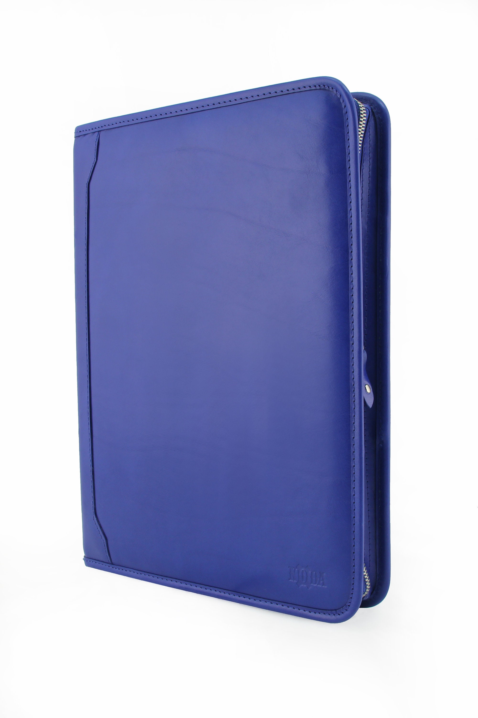 Personalized leather 3 ring binder portfolio folder with pockets – DMleather