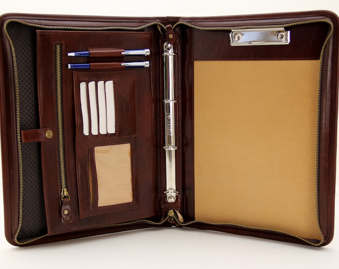 Leather Padfolio Unique gifts for him, Husband,  Graduation gift Personalized business Folder