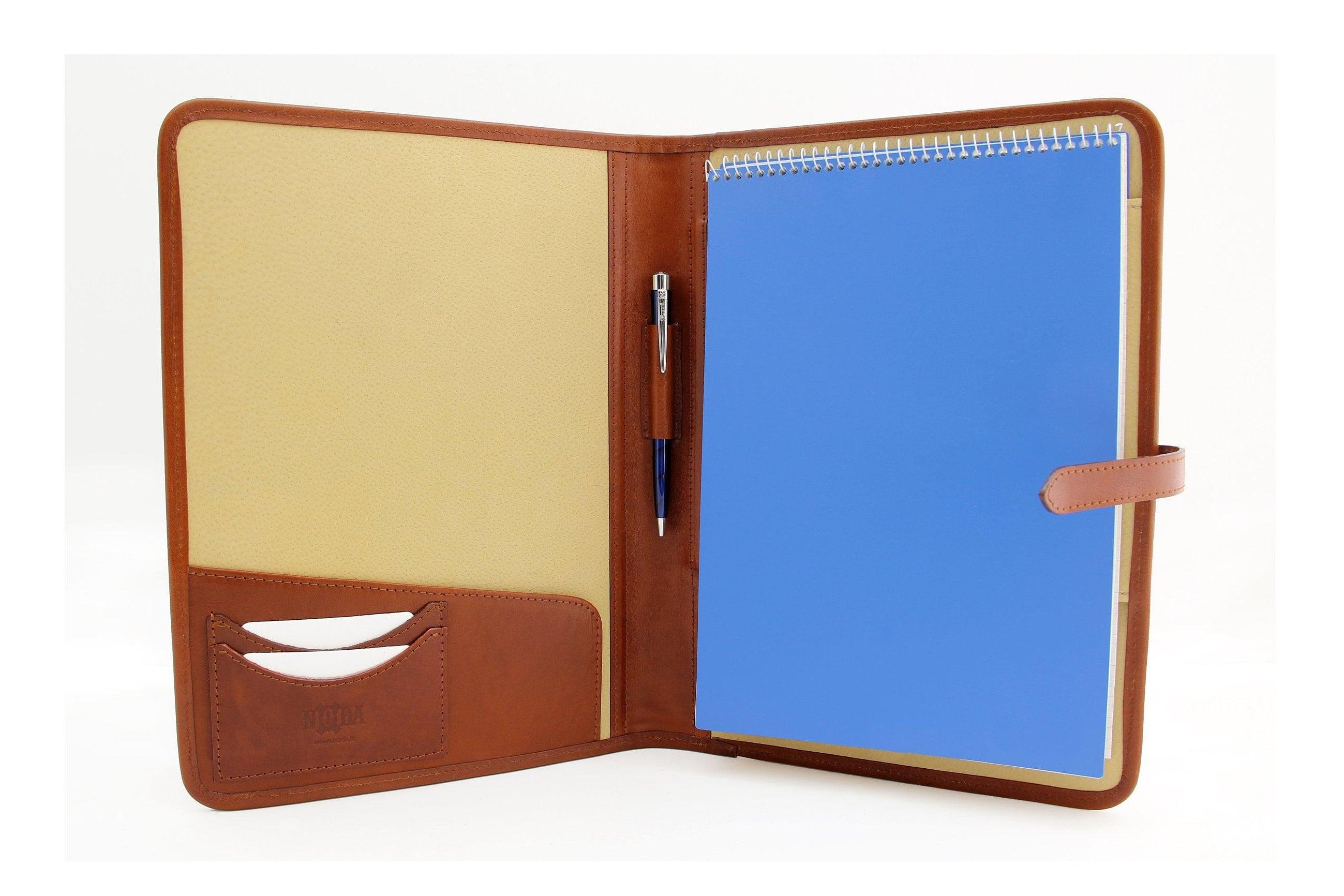 Leather Portfolio Padfolio, Leather organizer cognac , Business