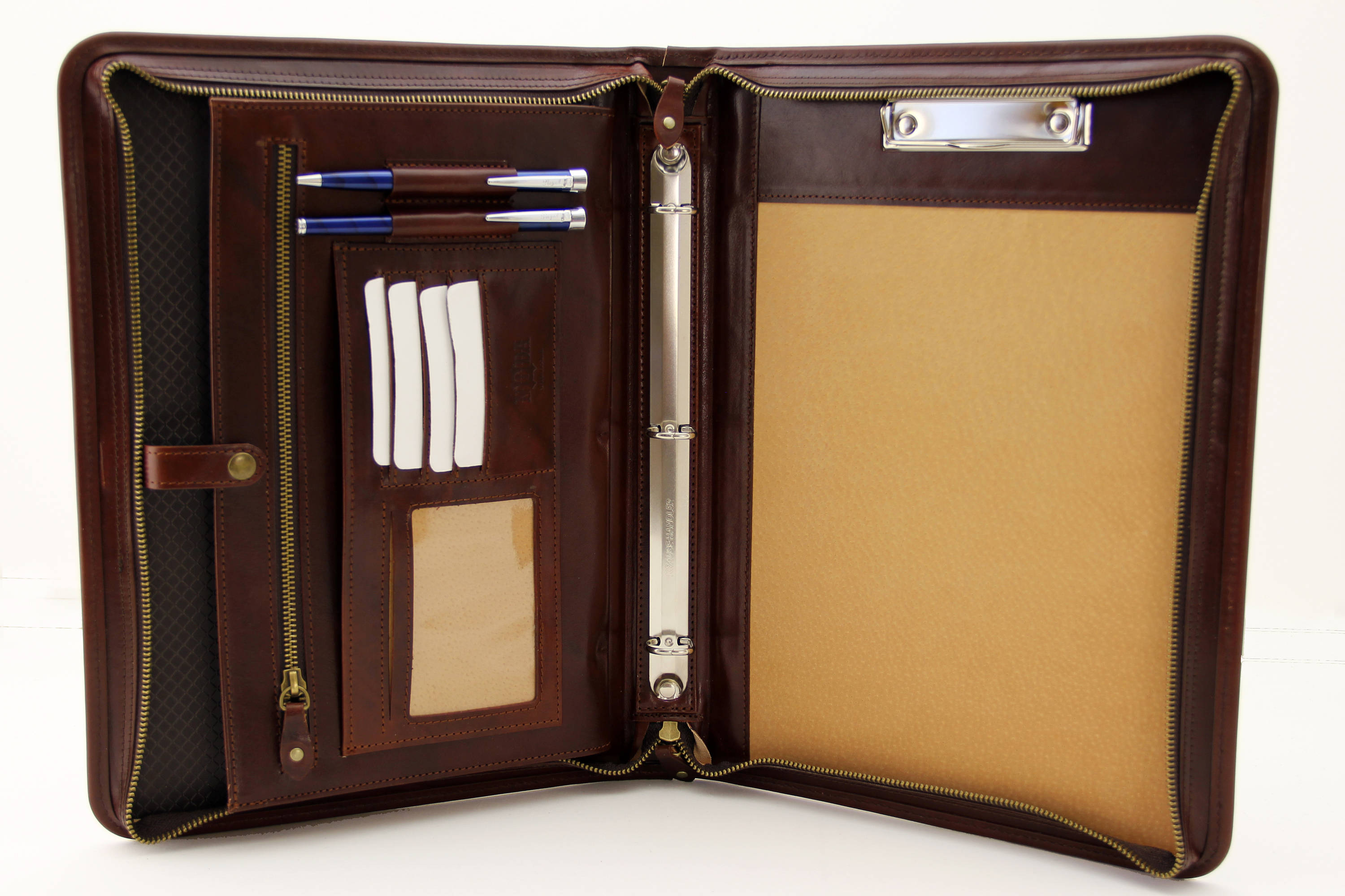 Leather Custom Portfolio, Leather binder 3 ring, Leather Padfolio