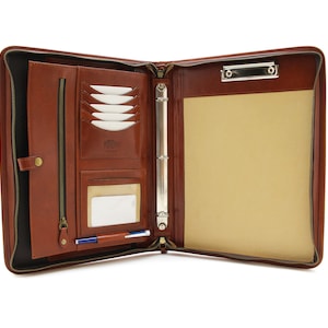 Organizador de couro, pasta de documentos de couro, portfólio de couro, porta-documentos, capa para tablet, pasta de couro, bolsa para documentos, fichário de 3 argolas