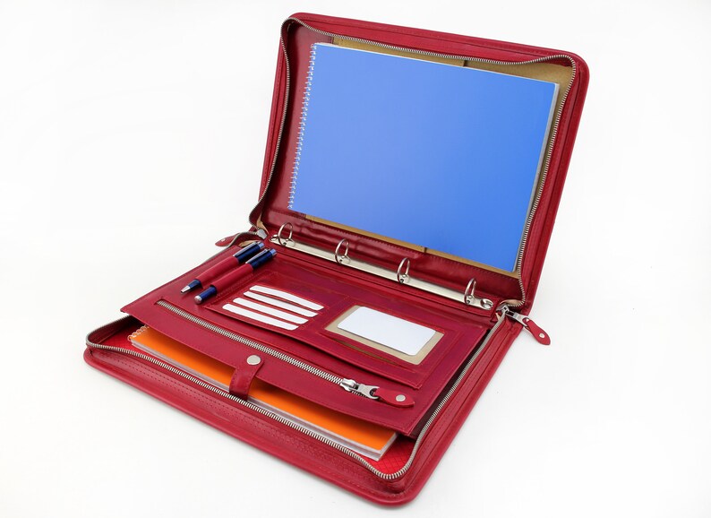 Zip Portfolio / Case Ring Binder / Zippered Binder Pockets / Etsy