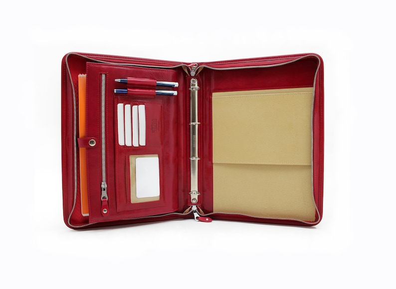 Zip Portfolio / Case Ring Binder / Zippered Binder Pockets / Etsy