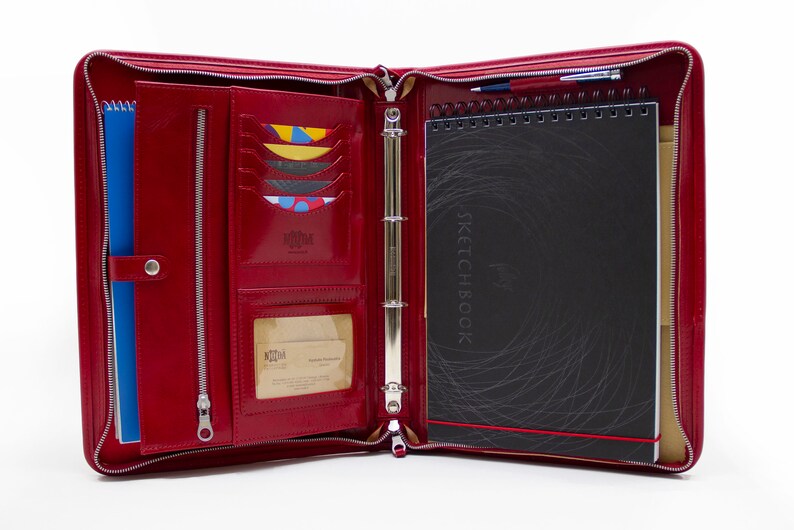 Leather Organizer Personalized Leather Portfolio Leather Etsy