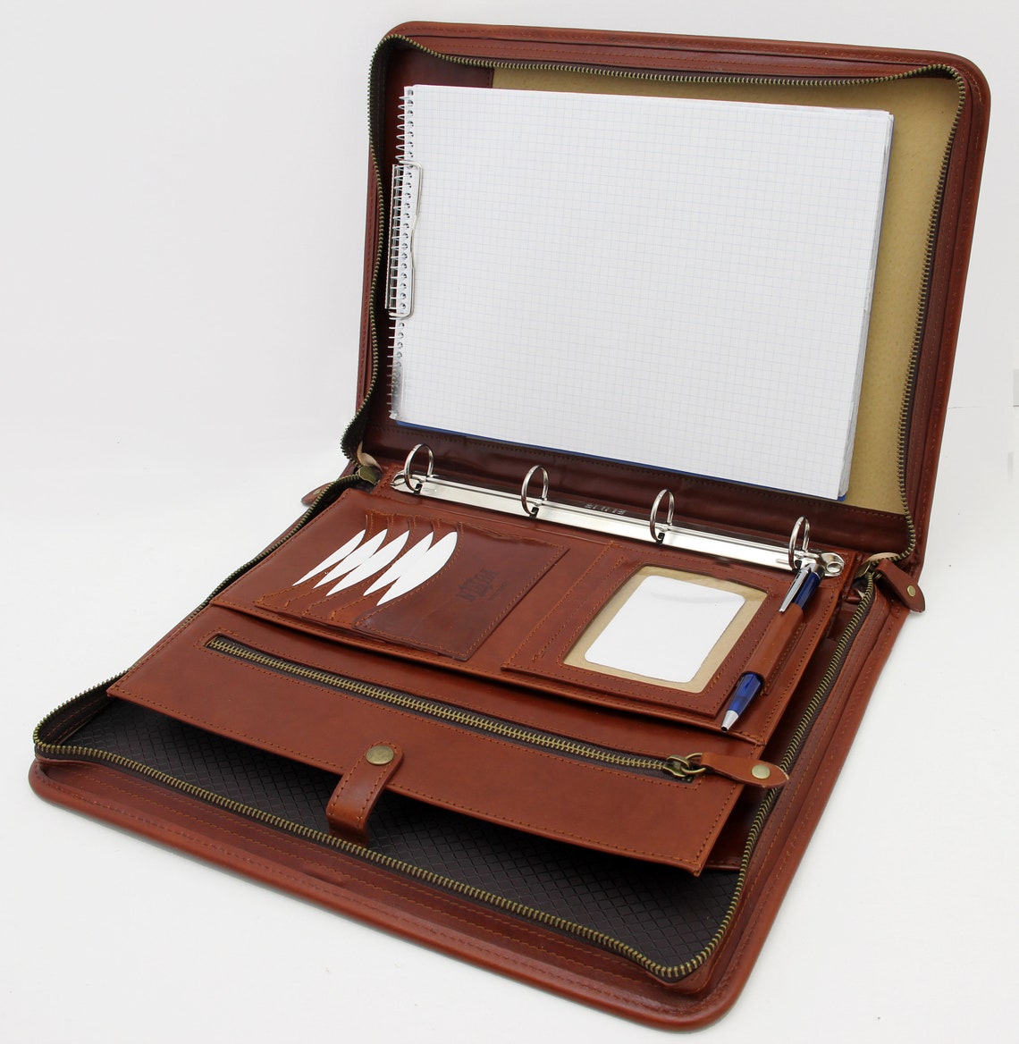 Noda Leather Portfolio Clipboard A4 Padfolio Document Case Etsy