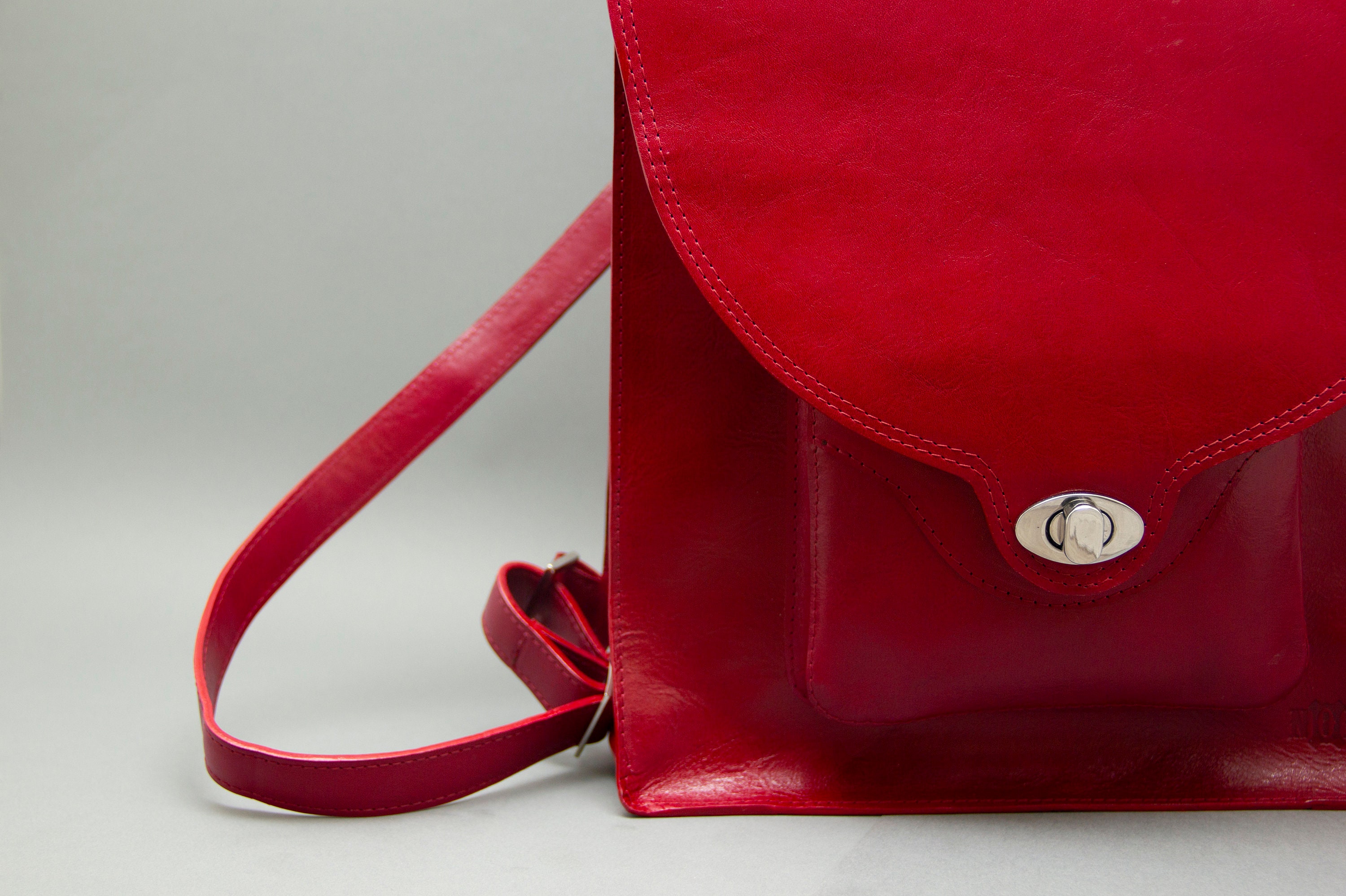 Leather backpack,Backpack bag, Red leather backpack, leather back pack