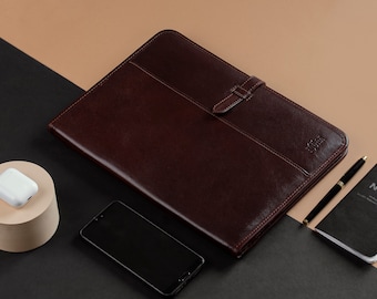 Leather clipboard,  Business portfolio clipboard,  Conference Folder a4 brown , personalized gift, leather organizer
