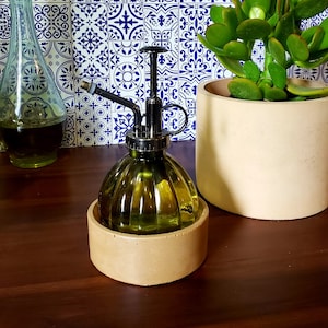 Antique Mister With Resting Concrete Dish