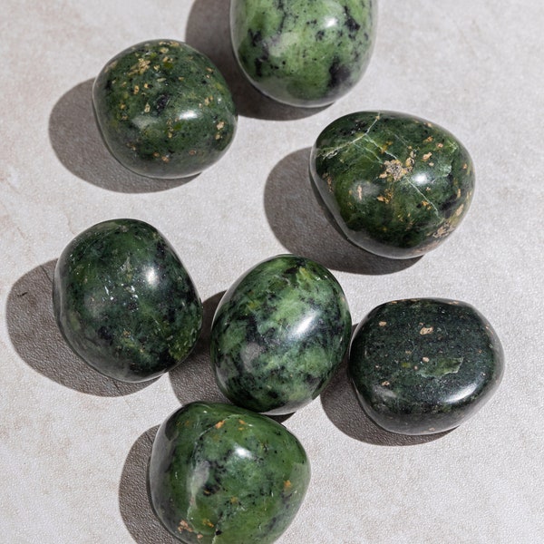 Nephrite Jade, Jade Tumbled Stone, Jade Crystal