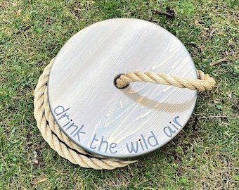 Drink the Wild Air Round Swing | Disc Swing for Kids | Round Rope Swing | Circle Swing | Outdoor Toddler Swing | Outdoor Kids Swings