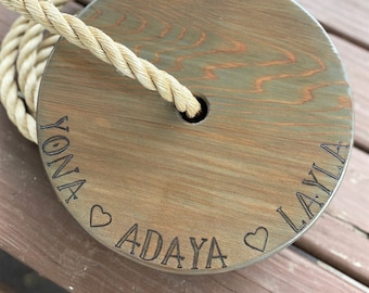 Personalized Swing for Kids | Personalized Round Swing | Disc Swing for Kids | Round Rope Swing | Outdoor Toddler Swing | Outdoor Kids Swing