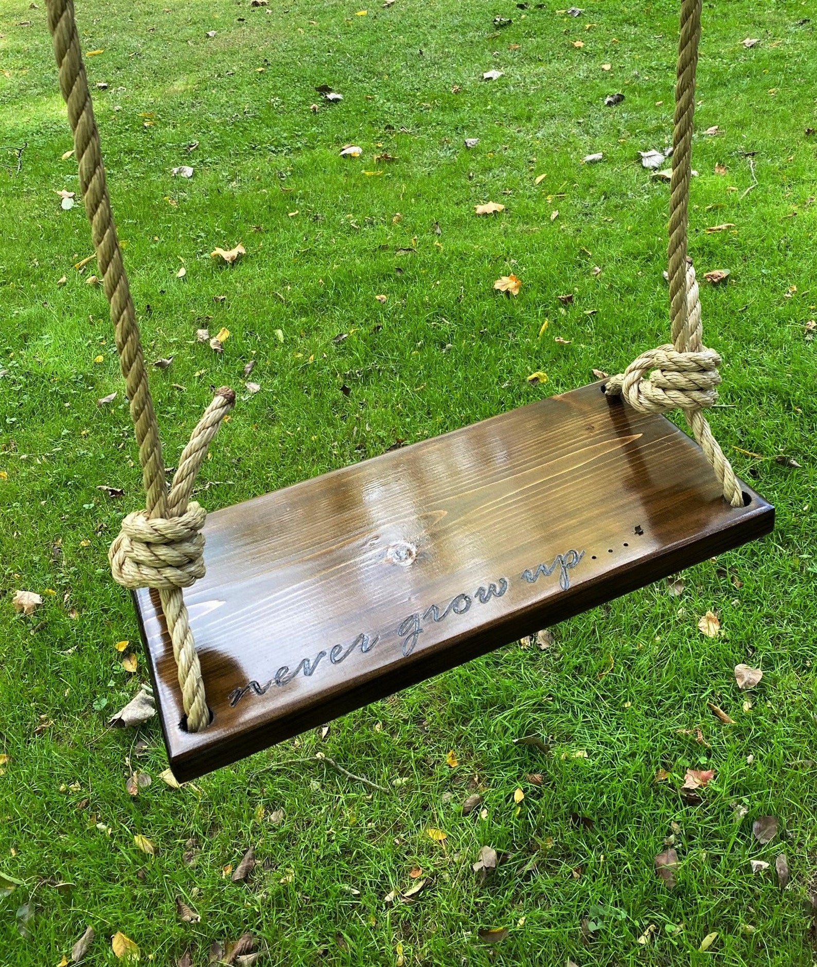 Medium Size Never Grow up Adult Swing Adult Wood Swing Etsy