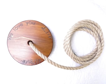 Personalized Swing for Kids | Personalized Round Swing | Disc Swing for Kids | Round Rope Swing | Outdoor Toddler Swing | Outdoor Kids Swing