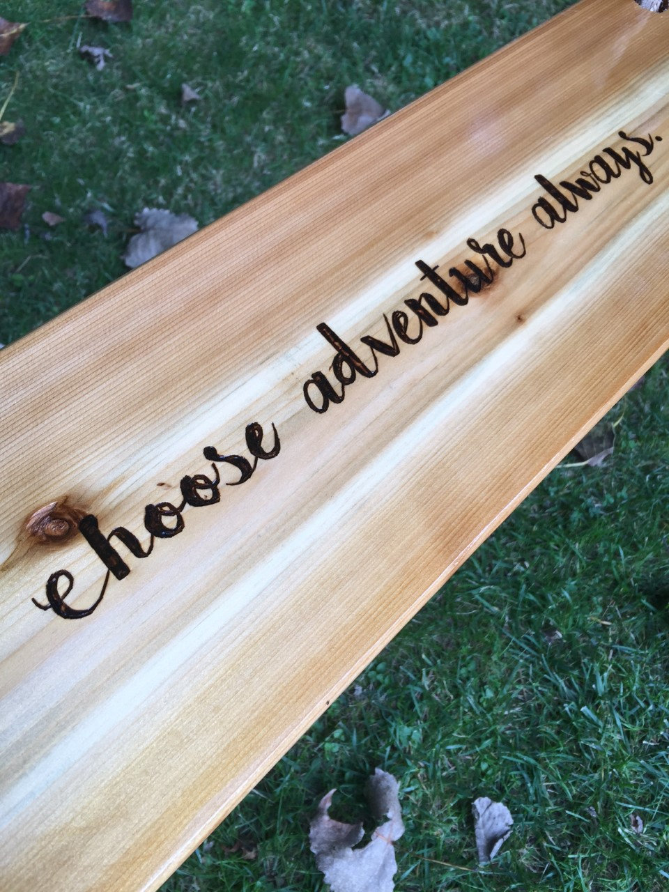 Choose Adventure Always Wooden Rope Swing Wood Tree Swing Etsy UK