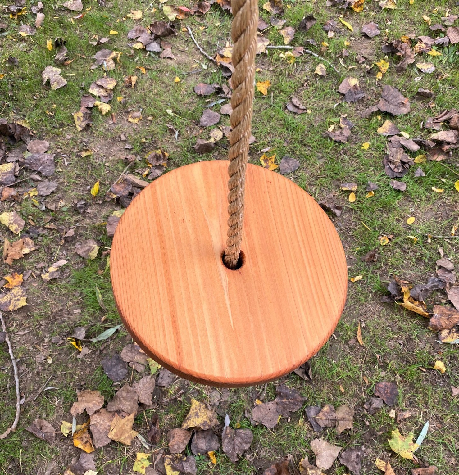 Cedar Round Swing Disc Swing for Kids Round Rope Swing Etsy