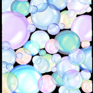 Watercolor Bubbles Tumbler Wrap PNG/SVG/JPG