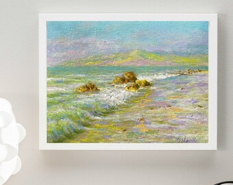 Sea Landscape Painting seashore Classical Seascape Original Art Gifts house interior decor wall art ocean cliff salatov Ocean Oil Painting