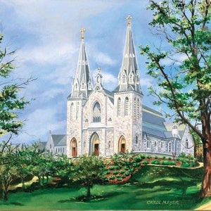 St. Thomas of Villanova Church by Carol L. Mayer - 11 x 14 Professionally Matted Print